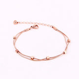 Snake Bone Chain 6 Cube Stainless Steel Anklet For Women and Girls