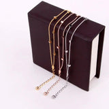 Snake Bone Chain 6 Cube Stainless Steel Anklet For Women and Girls