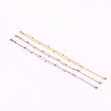 Snake Bone Chain 6 Cube Stainless Steel Anklet For Women and Girls
