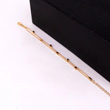 Snake Bone Chain 6 Cube Stainless Steel Anklet For Women and Girls