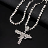 Crystal Dollar Sign Anklet for Women Hiphop Layered Tennis Ankle Chain