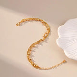Metal Round Ball Double Layer Anklets for Women Jewelry Temperament Beach Anklet