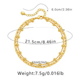 Metal Round Ball Double Layer Anklets for Women Jewelry Temperament Beach Anklet