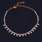 Stonefans Water Drop Anklet Chain Jewelry for Women Sandals Barefoot Accessories