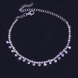 Stonefans Water Drop Anklet Chain Jewelry for Women Sandals Barefoot Accessories