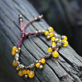 Indian Stone Copper Bead Anklet Women Beach Bell Bracelet Foot Jewelry