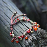 Indian Stone Copper Bead Anklet Women Beach Bell Bracelet Foot Jewelry