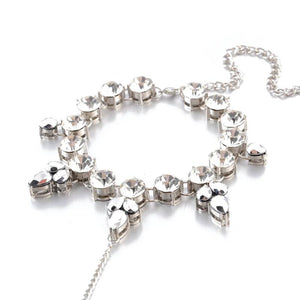 Big Crystal Anklet Boho Ladies Beach Barefoot Sandals