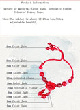 Red Rope Anklets Crystal Beads Flower Anklets