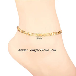 316L Stainless Steel Cuban Chain Anklet Foot Bracelet