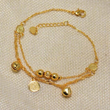 Annayoyo Dubai Arab Vintage Link Chain Anklets For Women Men Baby Ankle Bracelet