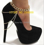Three Layer Shoe Anklet Chains for Heels or Boots