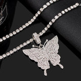 2Pcs Butterfly Rhinestone Anklets for Women Foot Chain Ankle Bracelet Sandals