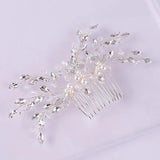 Rhinestones Crystal Pearls Wedding Hair Comb Bridal Headpieces Hair Accessories