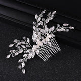 Rhinestones Crystal Pearls Wedding Hair Comb Bridal Headpieces Hair Accessories