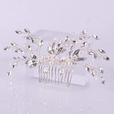 Rhinestones Crystal Pearls Wedding Hair Comb Bridal Headpieces Hair Accessories