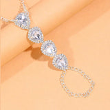 Stonefans Rhinestone Water Drop Anklet Set