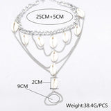 Vintage Carving Coin Silver Plated Anklets for Women