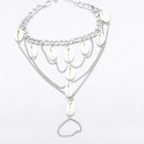 Vintage Carving Coin Silver Plated Anklets for Women