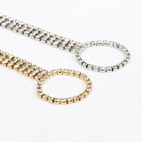 Boho Crystal Anklet Bracelet Rhinestone Foot Chain Toe Ring Barefoot Sandal