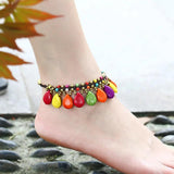 Ethnic Bohemian Beach Anklet for Women Foot Leg Chain Bell Tornozeleira