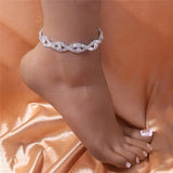 Rhinestone Chain Anklet Bracelet Women's Barefoot Ankle Anklet