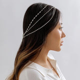 Pearl Headwear Crystal Tassel Hair Ornaments Multi-layer Chain Jewelry