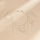 Pearl Headwear Crystal Tassel Hair Ornaments Multi-layer Chain Jewelry