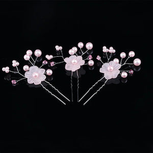 Pearl Hair Clips Wedding Hairpin Headwear Girl Tiara Women Jewelry