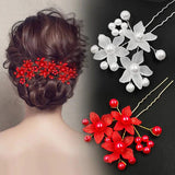 Pearl Hair Clips Wedding Hairpin Headwear Girl Tiara Women Jewelry