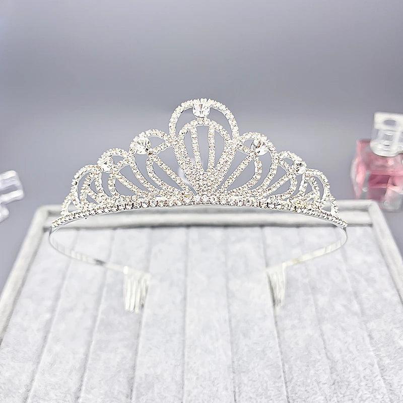 Heart Crown Rhinestone Headband Bride Wedding Hair Accessories