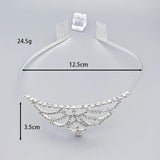 Heart Crown Rhinestone Headband Bride Wedding Hair Accessories