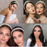 CC Hairband Headband Crown Tiara Wedding Hair Accessories for Women Bridal