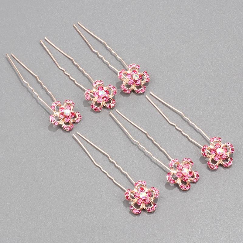 Crystal U-Shaped Hair Pins Bridal Wedding Hair Clips