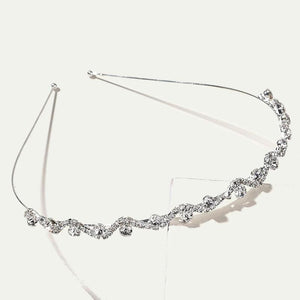 Wave Rhinestones Crystal Wedding Tiara Headband Bridal Crown Hair Accessories