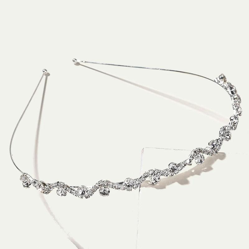 Wave Rhinestones Crystal Wedding Tiara Headband Bridal Crown Hair Accessories