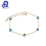 Evil Eye Bead Anklet Silver Foot Chain Ankle Bracelet for Women Girls