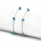 Evil Eye Bead Anklet Silver Foot Chain Ankle Bracelet for Women Girls