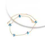 Evil Eye Bead Anklet Silver Foot Chain Ankle Bracelet for Women Girls
