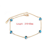 Evil Eye Bead Anklet Silver Foot Chain Ankle Bracelet for Women Girls