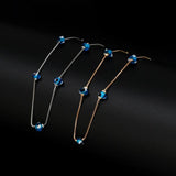 Evil Eye Bead Anklet Silver Foot Chain Ankle Bracelet for Women Girls