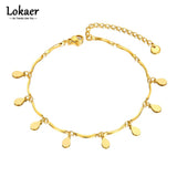 Water Drop Charm Anklet Foot Jewelry Bohemia Beach Chain Anklets For Women