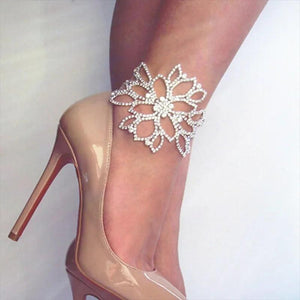 Stonefans Floral Ankle Chain Bridal Wedding High Heel Bracelet