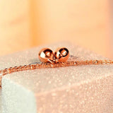 2-layer Tassel Anklet Bracelet for Women Titanium Steel Rose Foot Chain Jewelry