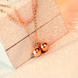 2-layer Tassel Anklet Bracelet for Women Titanium Steel Rose Foot Chain Jewelry