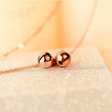 2-layer Tassel Anklet Bracelet for Women Titanium Steel Rose Foot Chain Jewelry