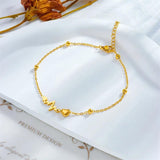 Heart ECG Anklets 316L Stainless Steel Women Girl Leg Chain Non-fading