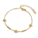 Chrysanthemum Anklet Stainless Steel And Rose Gift
