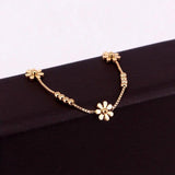 Chrysanthemum Anklet Stainless Steel And Rose Gift