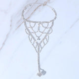 Stonefans Boho Rhinestone Heart Toe Ring Anklet Bracelet